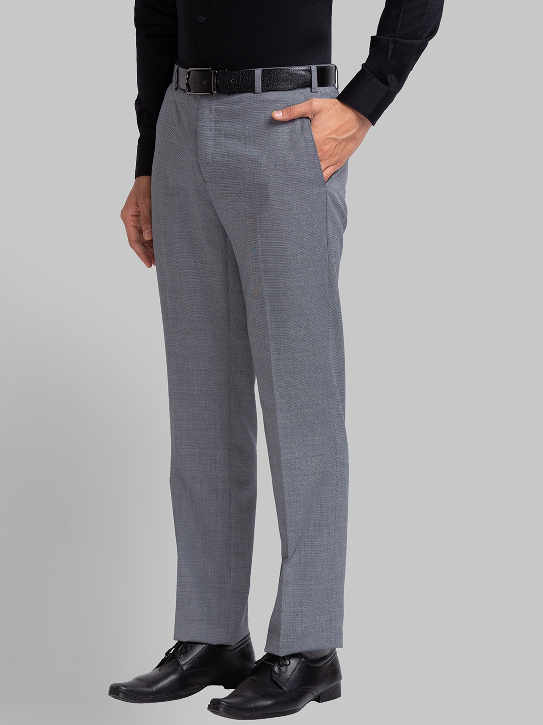 Buy RAYMOND Mens 4 Pocket Striped Formal Trousers | Shoppers Stop