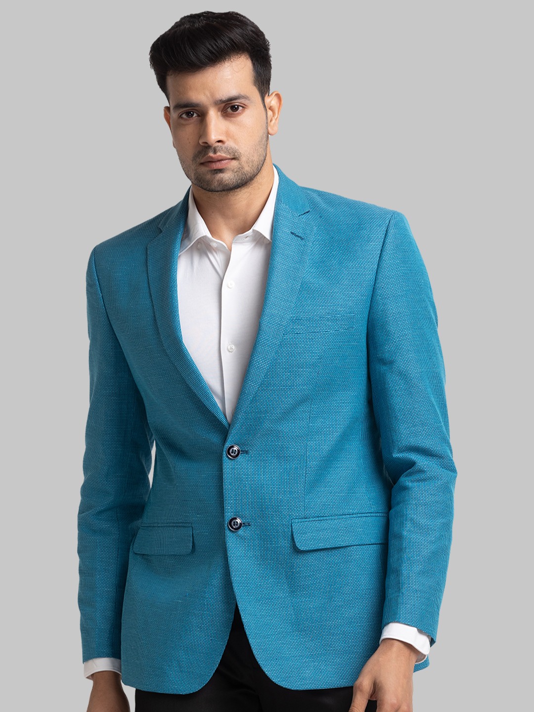 Raymond Contemporary Fit Dark Petrol Blazer For Men