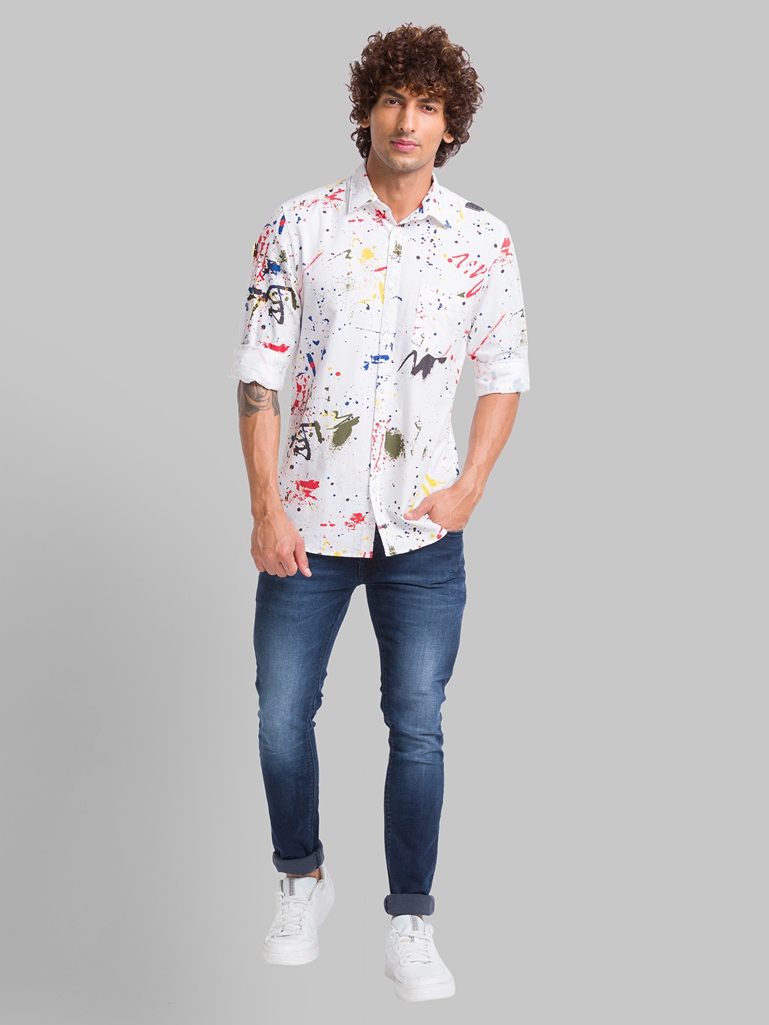 Parx Slim Fit White Formal Shirt For Men