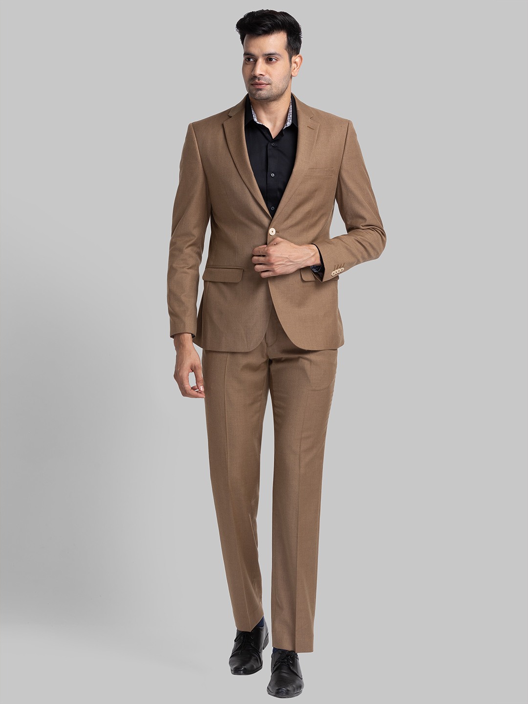 Raymond Contemporary Fit Dark Fawn Suit For Men