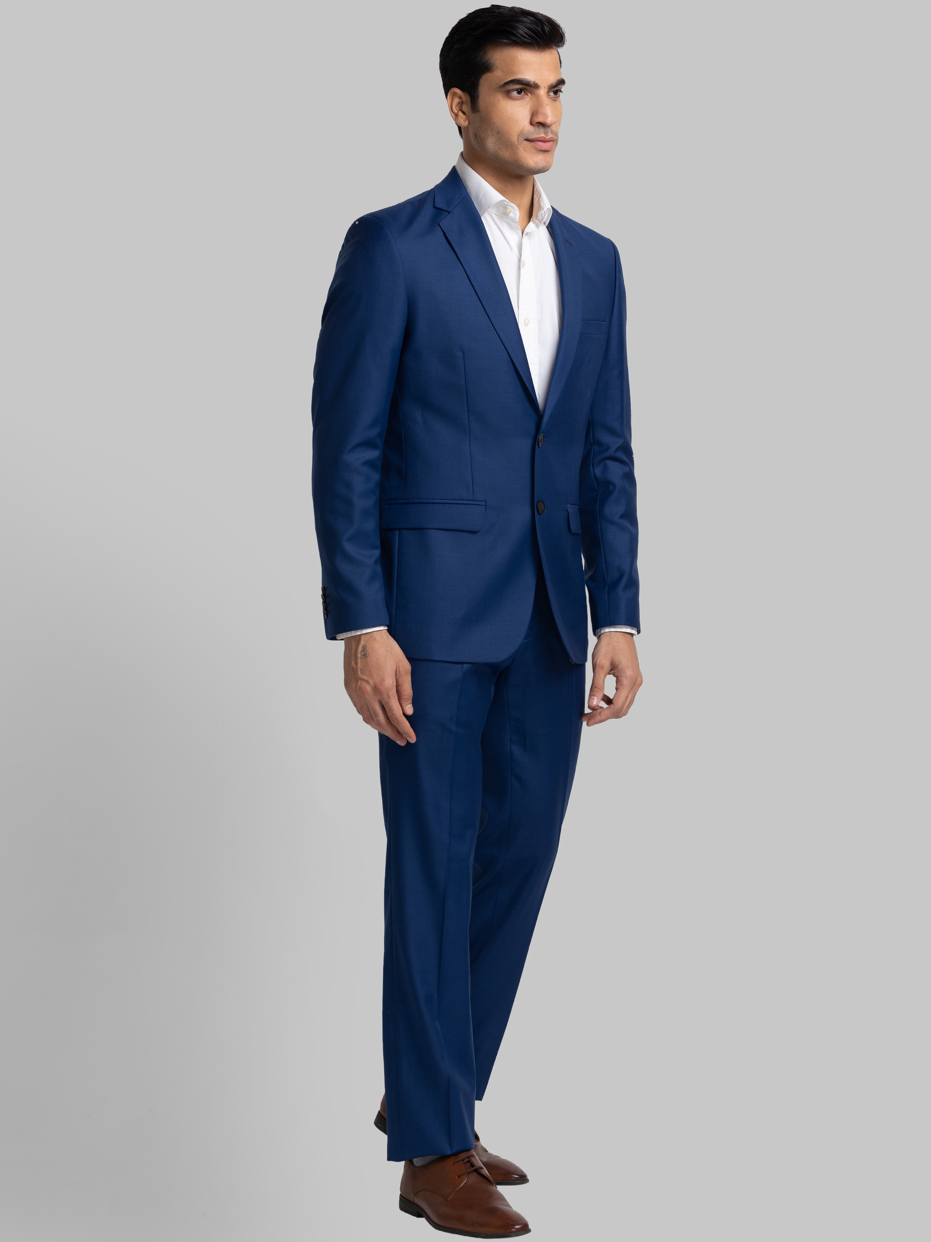 Raymond Contemporary Fit Dark Blue Suit For Men - Raymond