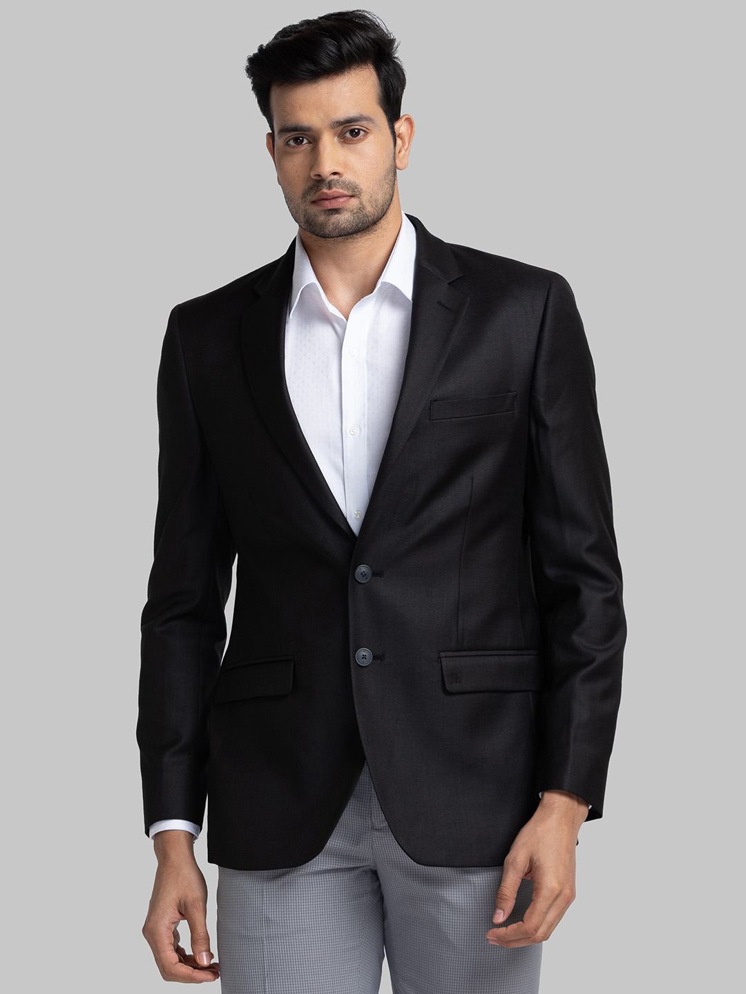 Raymond Contemporary Fit Black Blazer For Men
