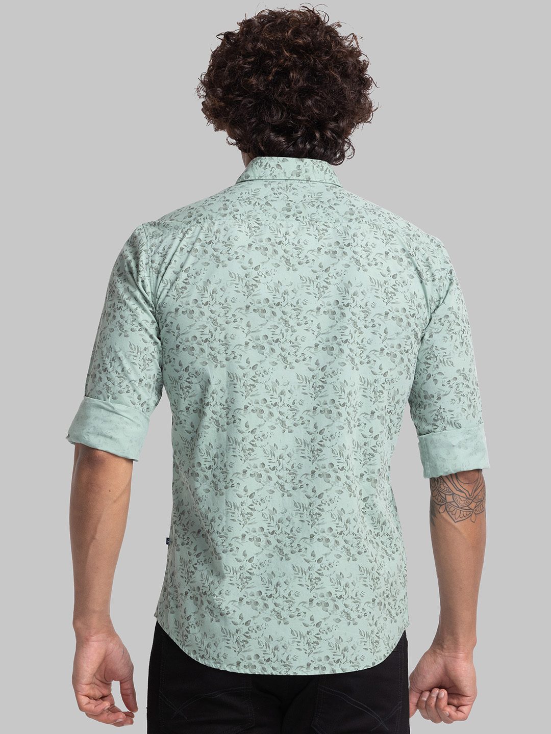 Parx Slim Fit Light Green Formal Shirt For Men
