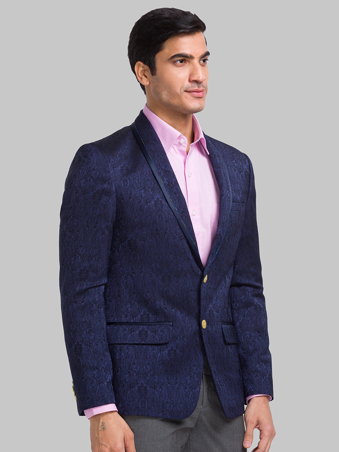 Park Avenue Super Slim Fit Dark Blue Suit For Men