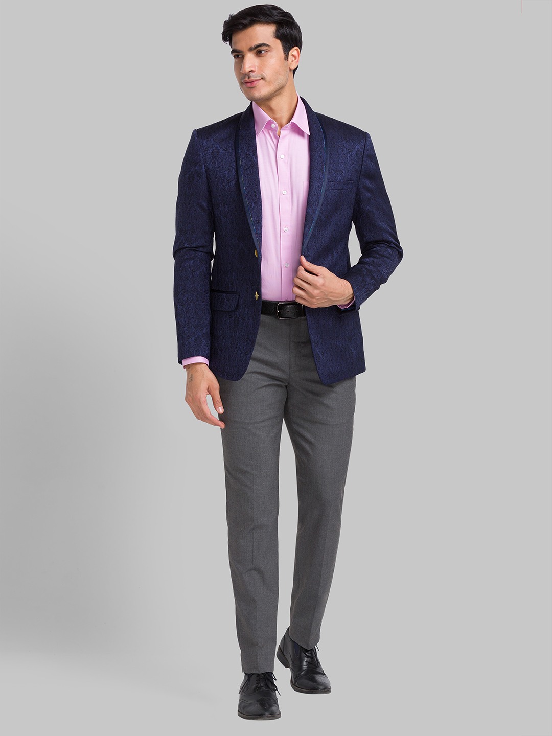 Park Avenue Super Slim Fit Dark Blue Suit For Men