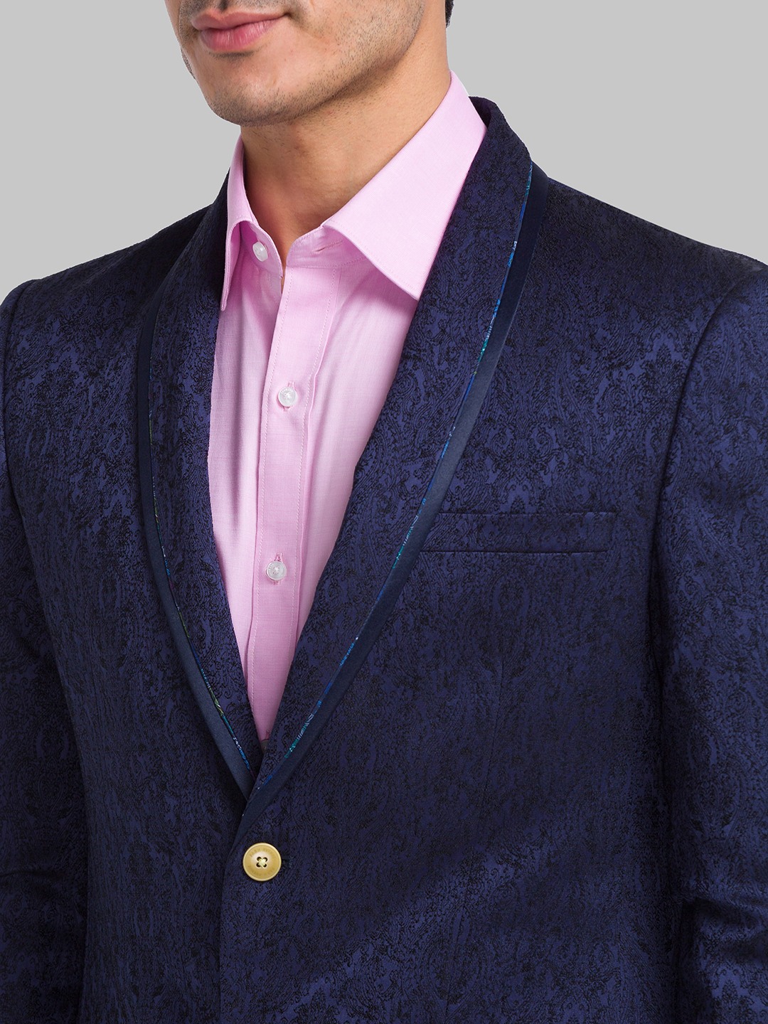 Park Avenue Super Slim Fit Dark Blue Suit For Men