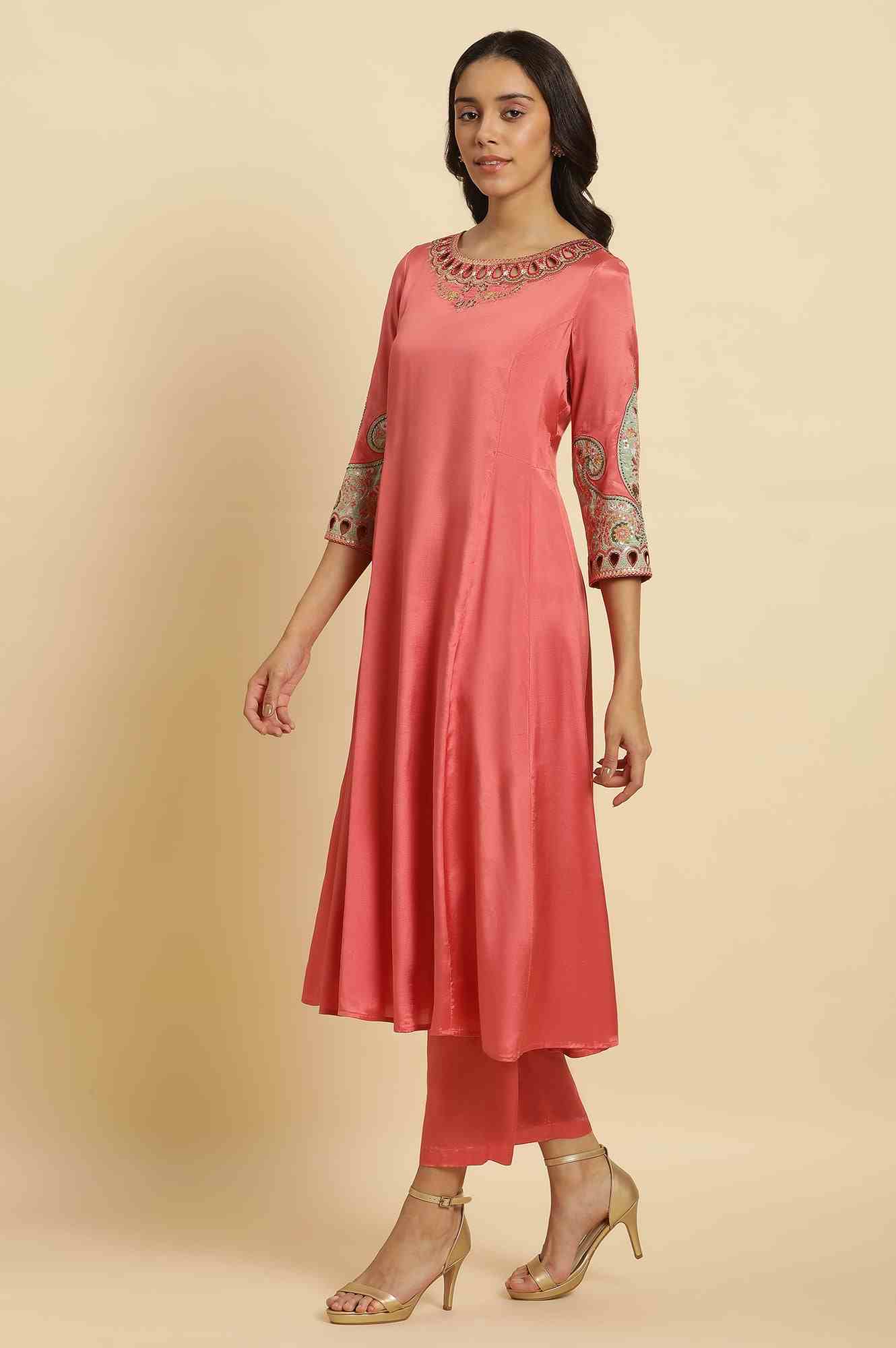 W LADIES WESTERN KURTI 3PCS SET 24AUSP11369 219136