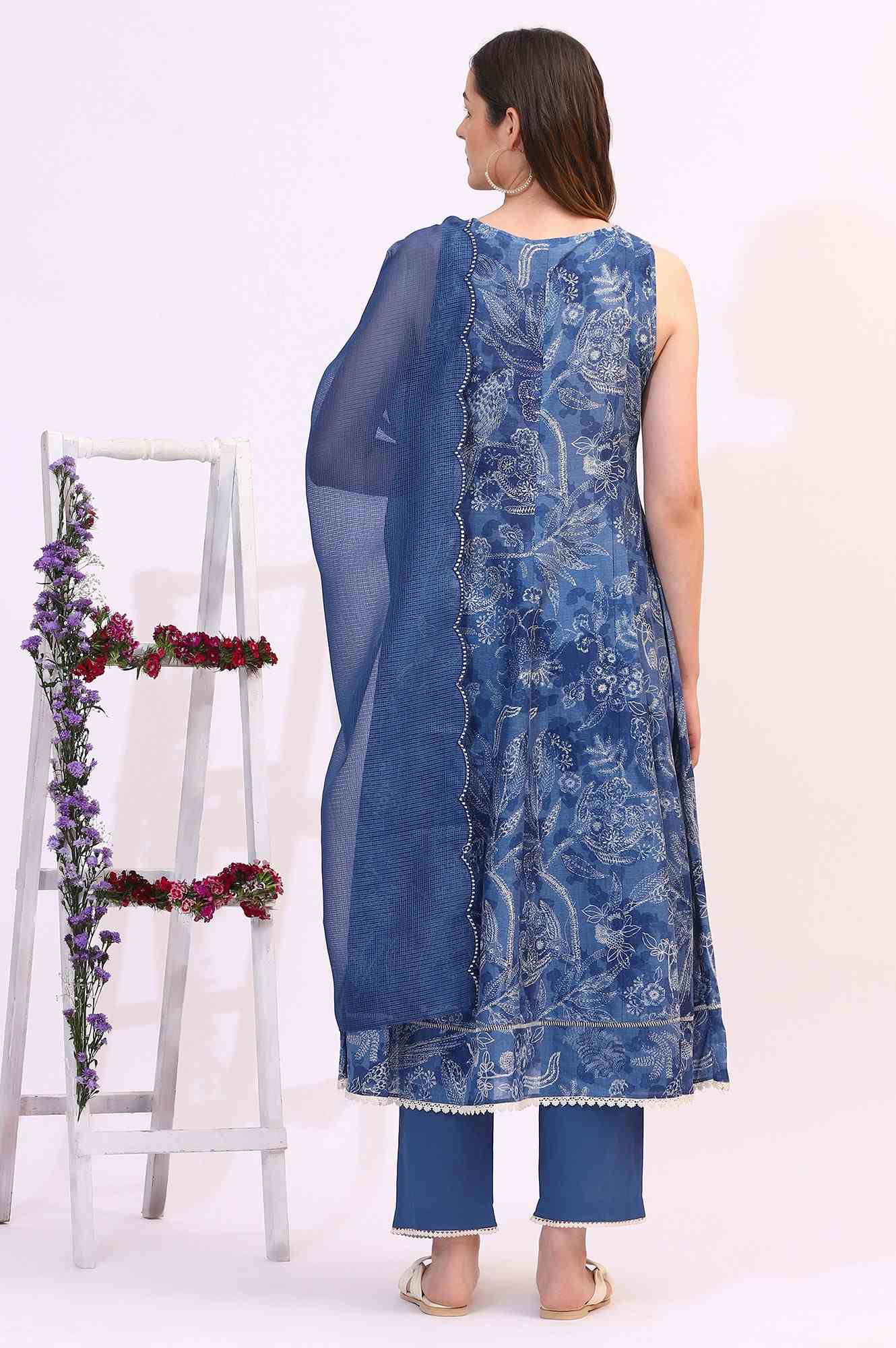 W LADIES WESTERN KURTI 3PCS SET WS11579 124187