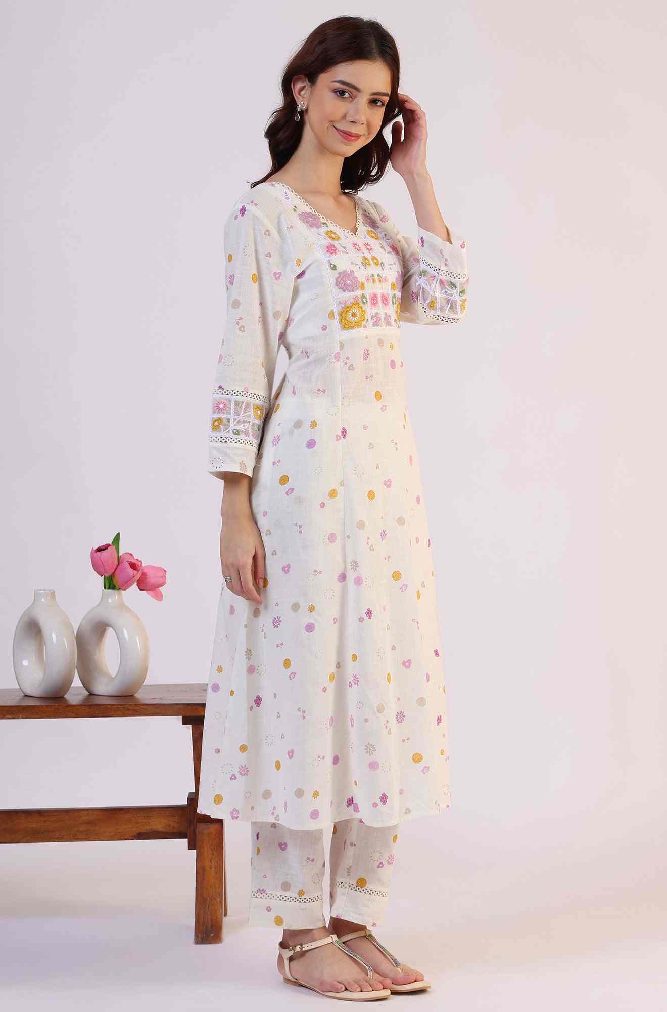 W LADIES WESTERN KURTI 3PCS SET WS12394 125755