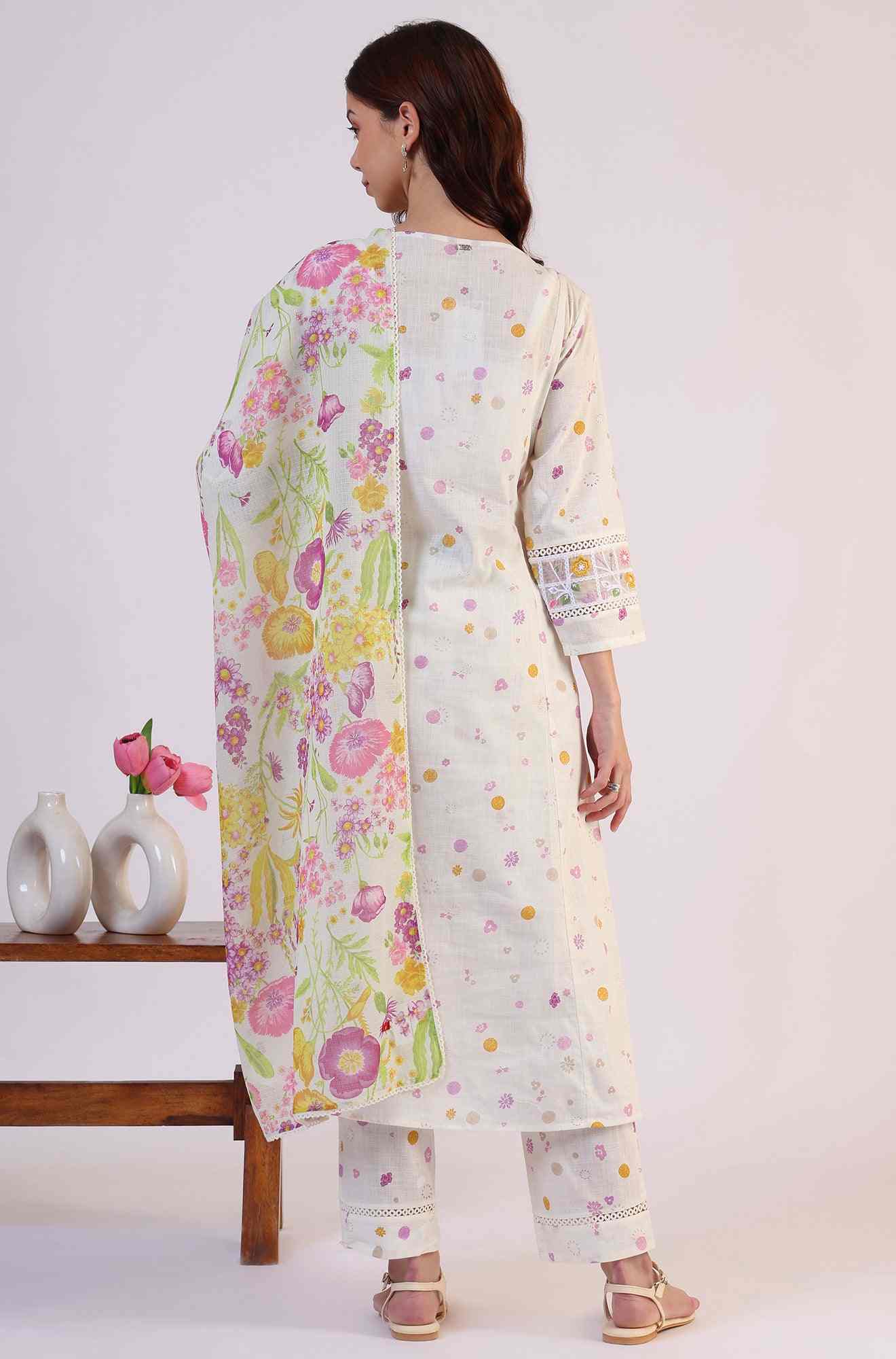 W LADIES WESTERN KURTI 3PCS SET WS12394 125755
