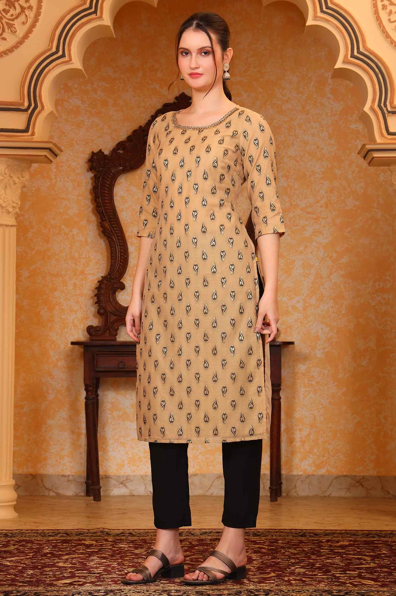 AURELIA LADIES WESTERN KURTI 3PCS SET AS16021 705821