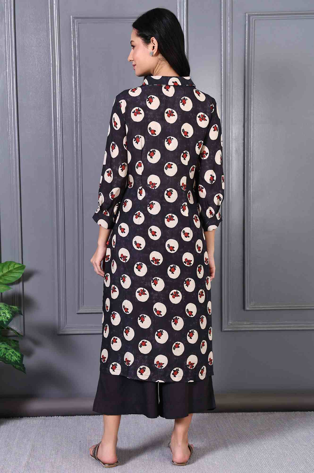 W LADIES WESTERN KURTI 3PCS SET WS12825 125970