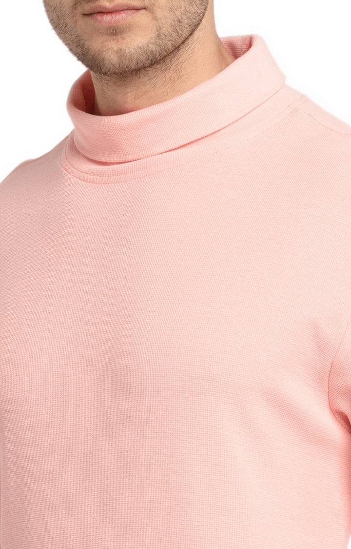 Status Quo | Men's Pink Polycotton Solid Sweatshirts 4
