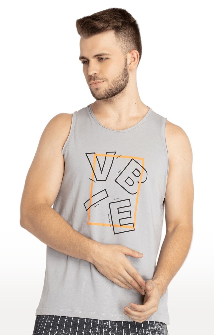 Mens Printed Sleeveless T-shirt