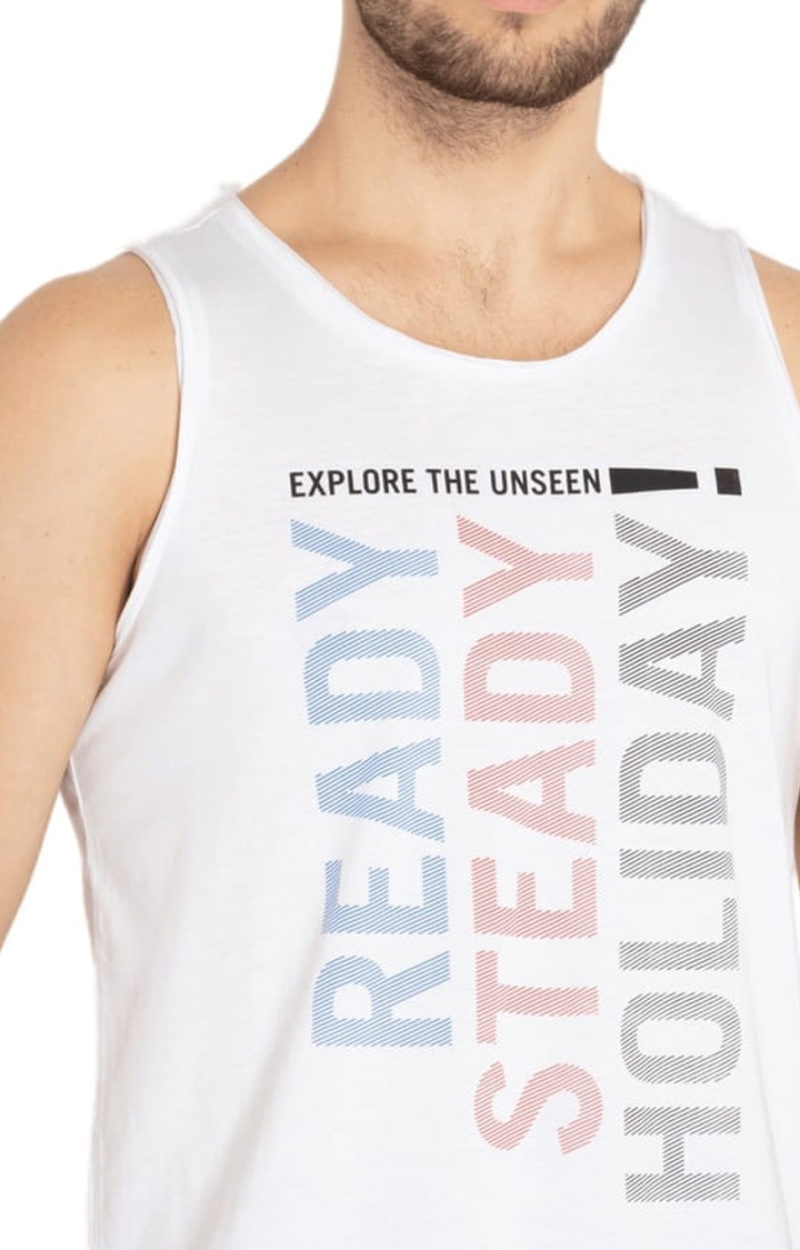 Mens Printed Sleeveless T-shirt