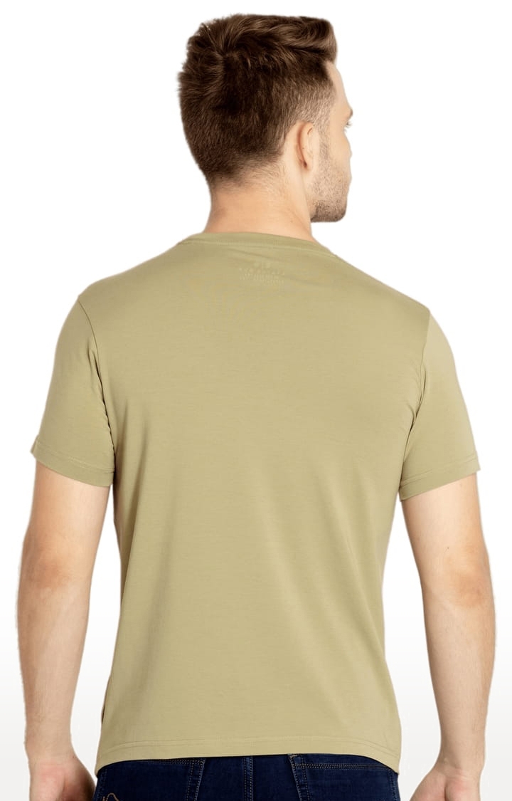 Status Quo | Men's Green Cotton Printeded Regular T-Shirt 2