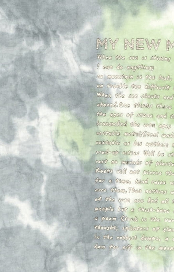 Boys Green and Grey Cotton Tie Dye Regular T-Shirt