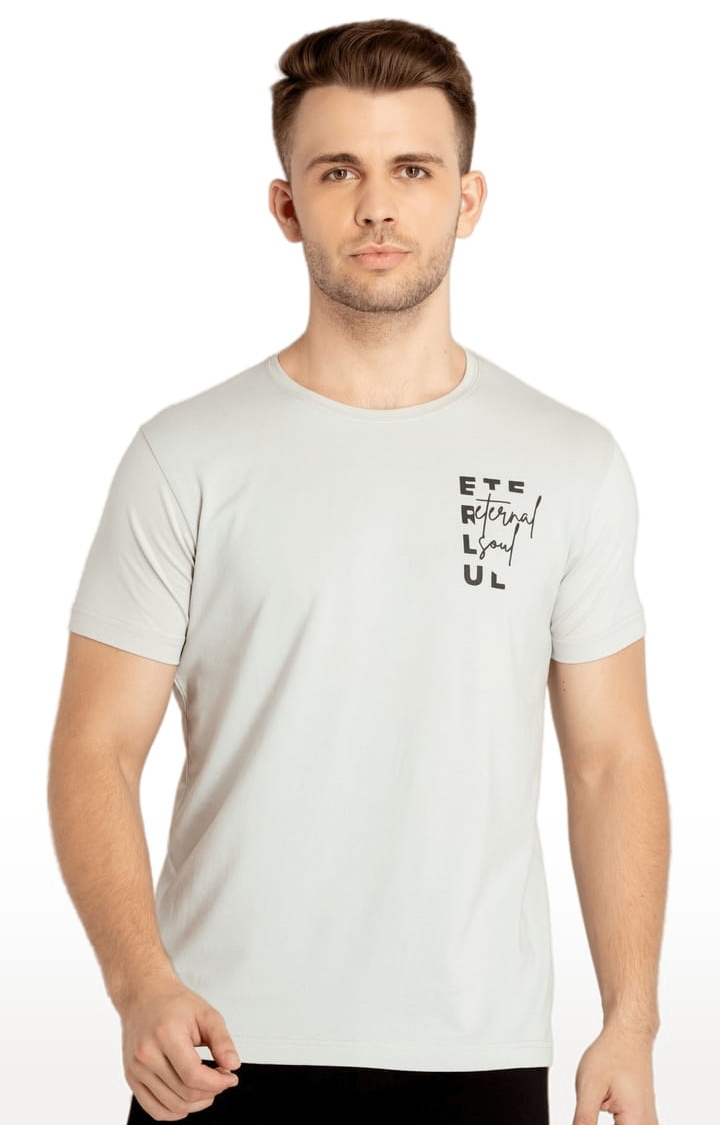 Status Quo | Men's Grey Cotton Solid Regular T-Shirt 0