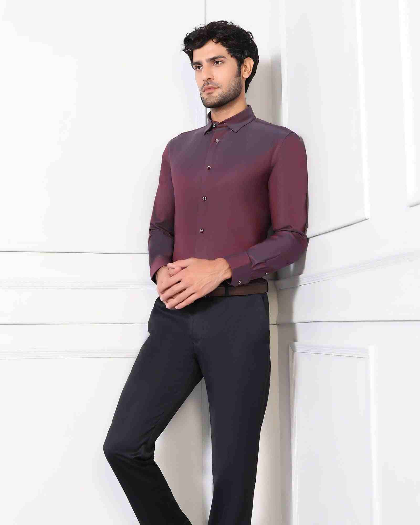 BLACKBERRY MENS FORMAL SHIRT F/S BP-BS-DO-REVOLVE GREY