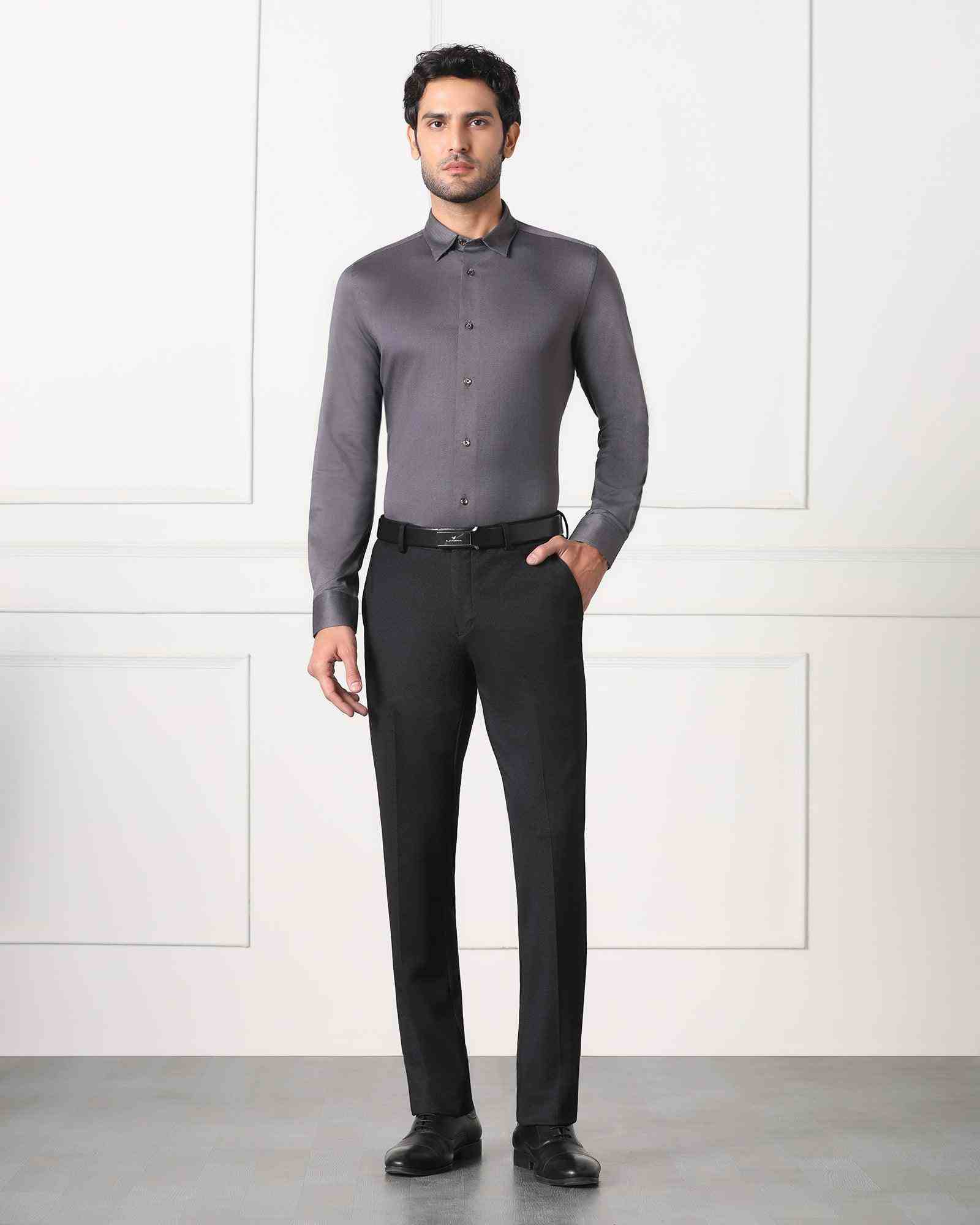 BLACKBERRY MENS FORMAL SHIRT F/S BP-BS-DO-REVOLVE GREY