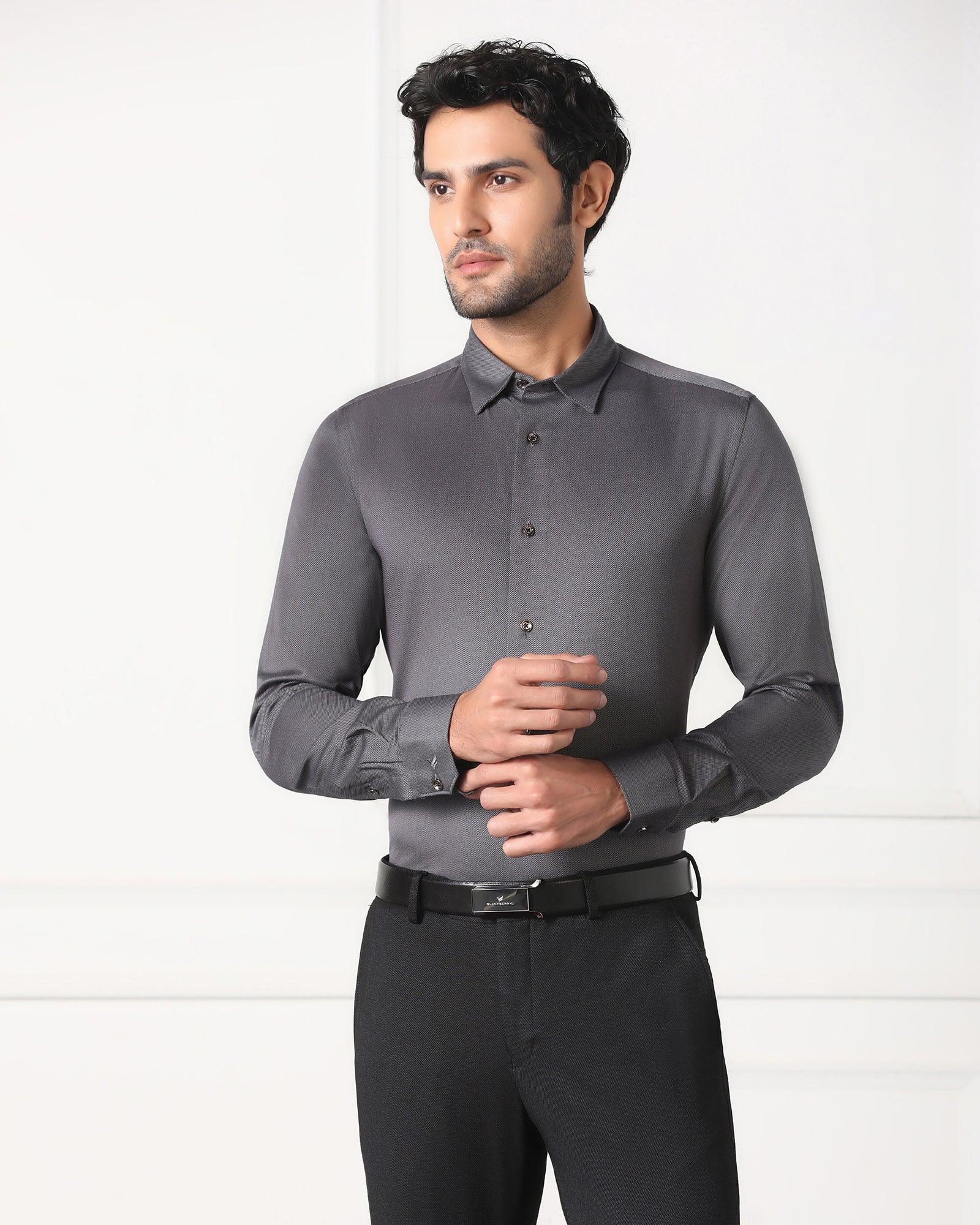 BLACKBERRY MENS FORMAL SHIRT F/S BP-BS-DO-REVOLVE GREY