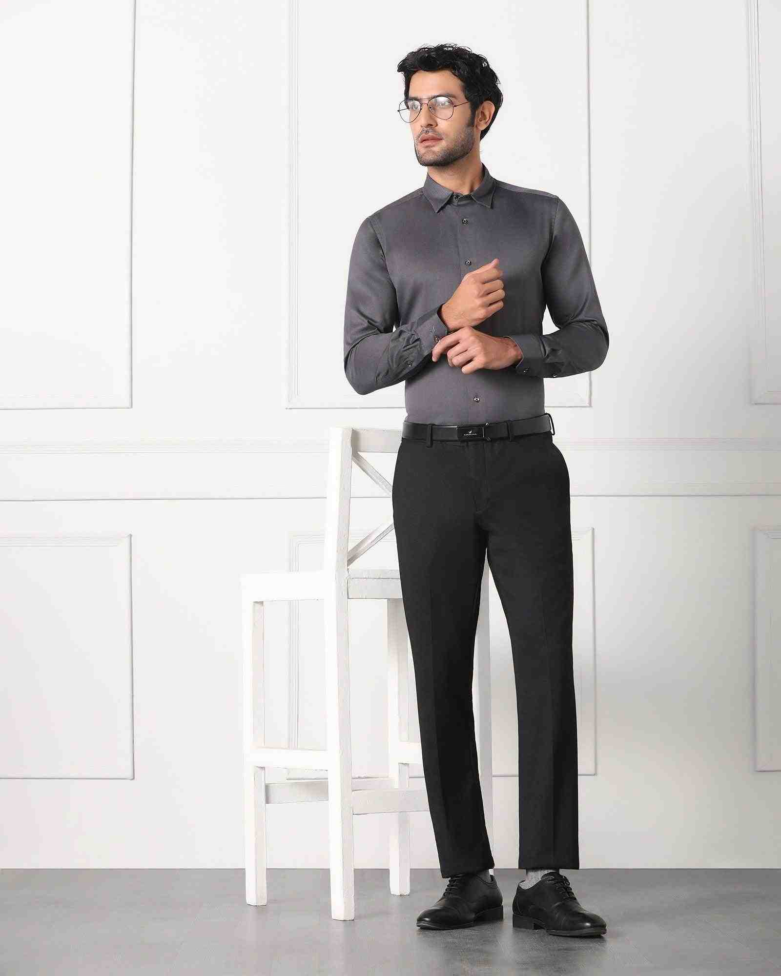BLACKBERRY MENS FORMAL SHIRT F/S BP-BS-DO-REVOLVE GREY