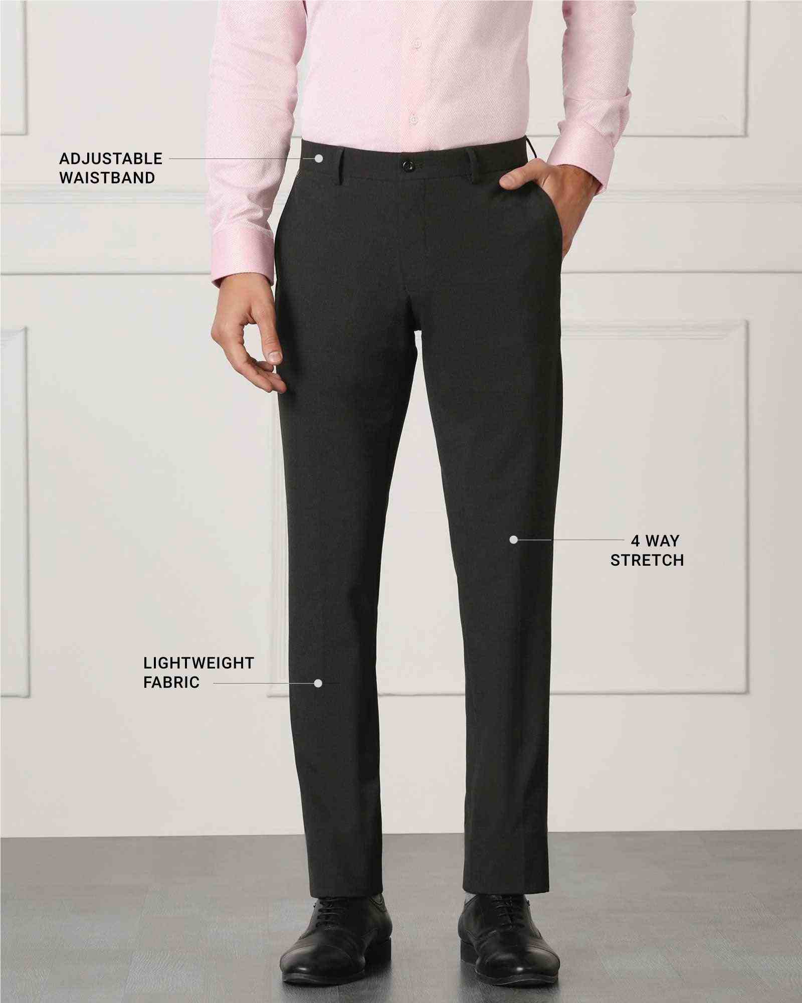 BLACKBERRY MENS FORMAL TROUSER NL-TRAVIS CHARCOAL