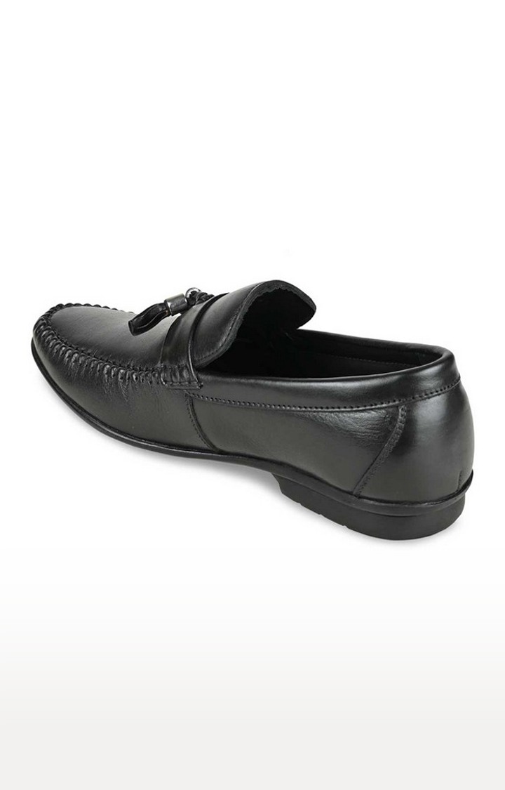 Men's Black Leather Loafers