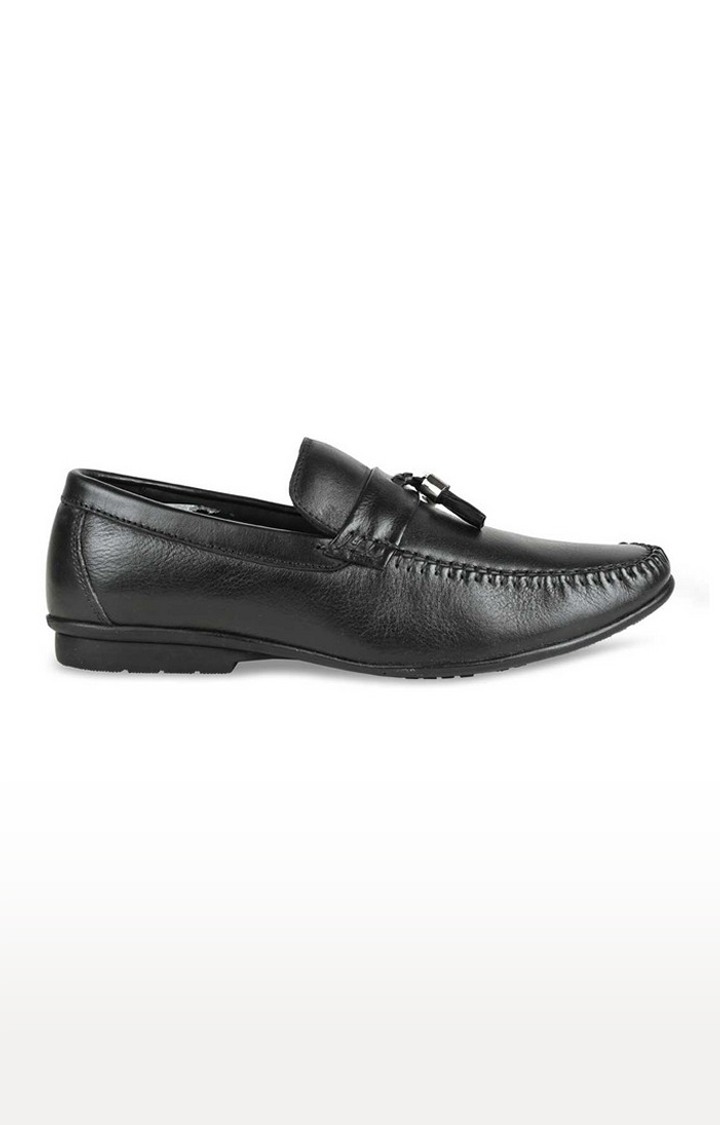 Men's Black Leather Loafers