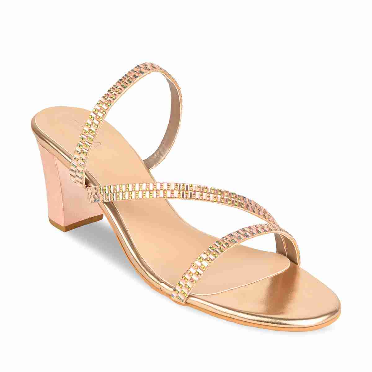 Metallic hotsell block heels