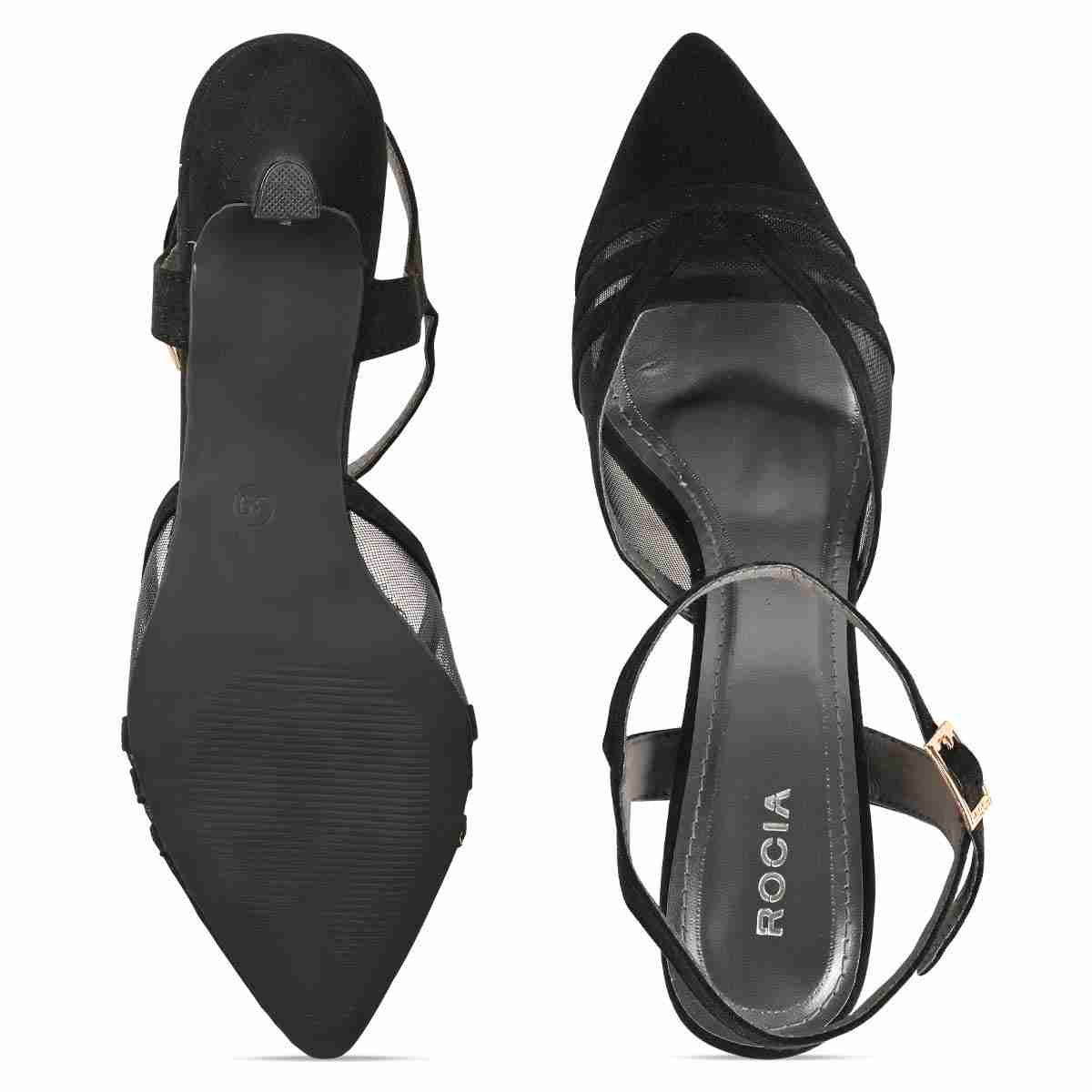 Rocia By Regal Black Women Suede Pumps