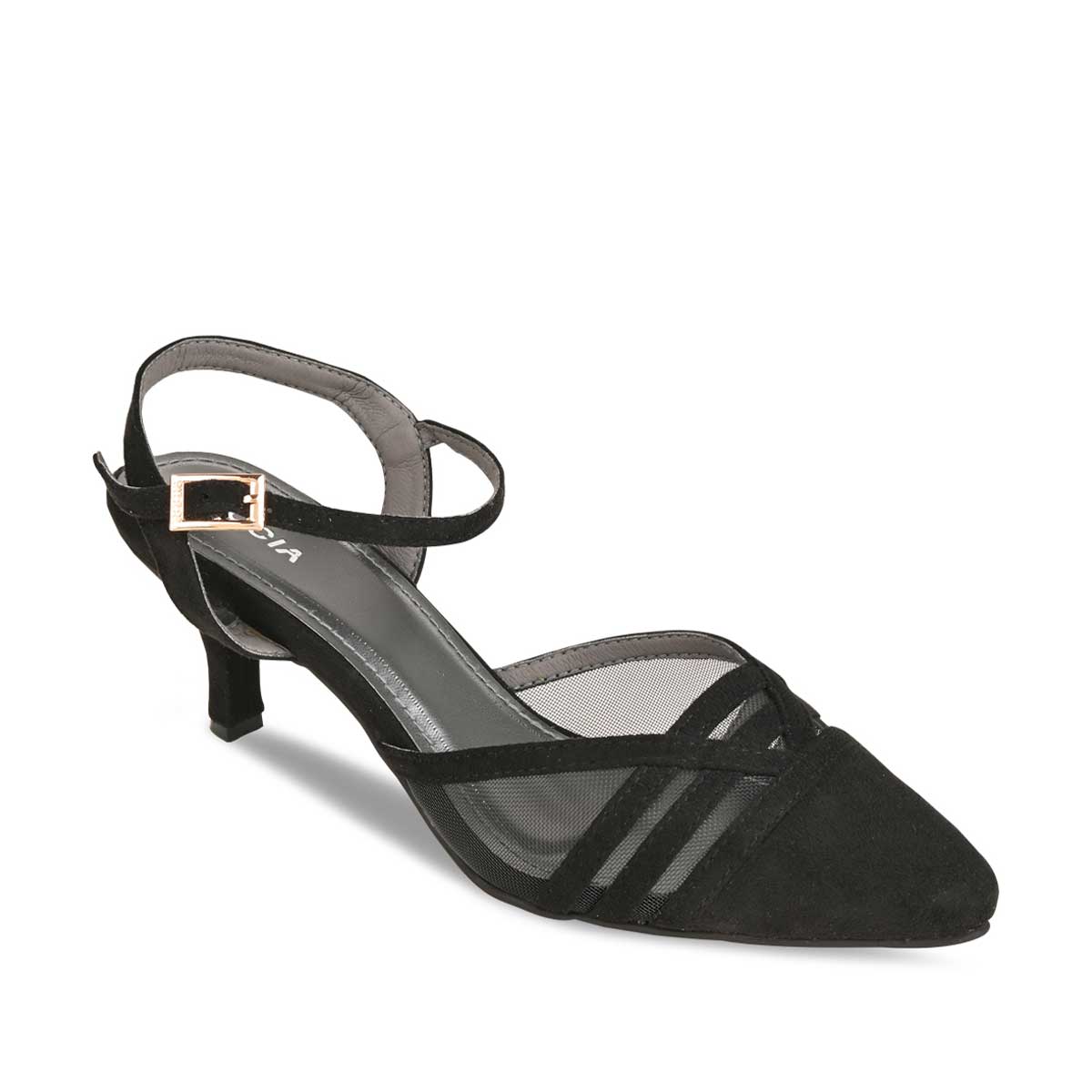 Rocia By Regal Black Women Suede Pumps