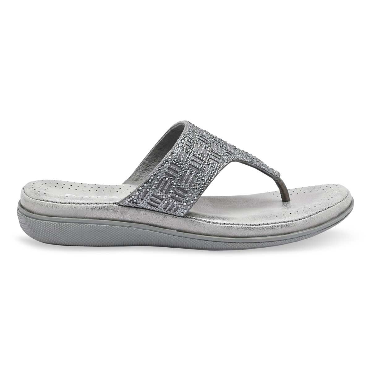 Rocia By Regal Gun Metal Women Comfort Embellished Flats