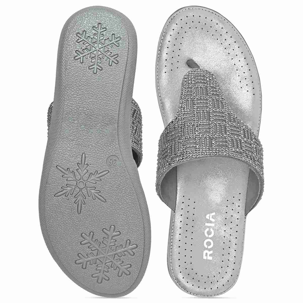 Rocia By Regal Gun Metal Women Comfort Embellished Flats