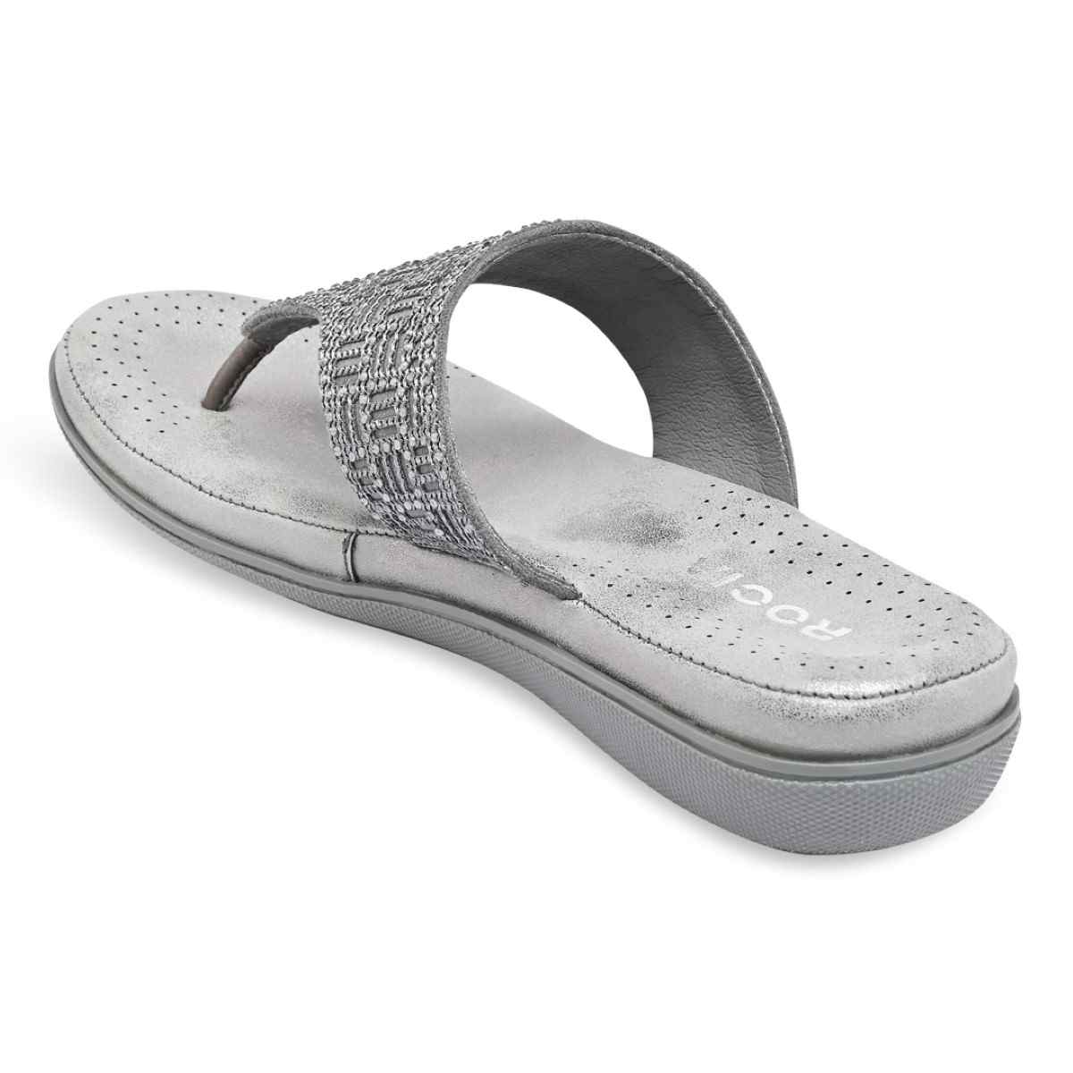 Rocia By Regal Gun Metal Women Comfort Embellished Flats