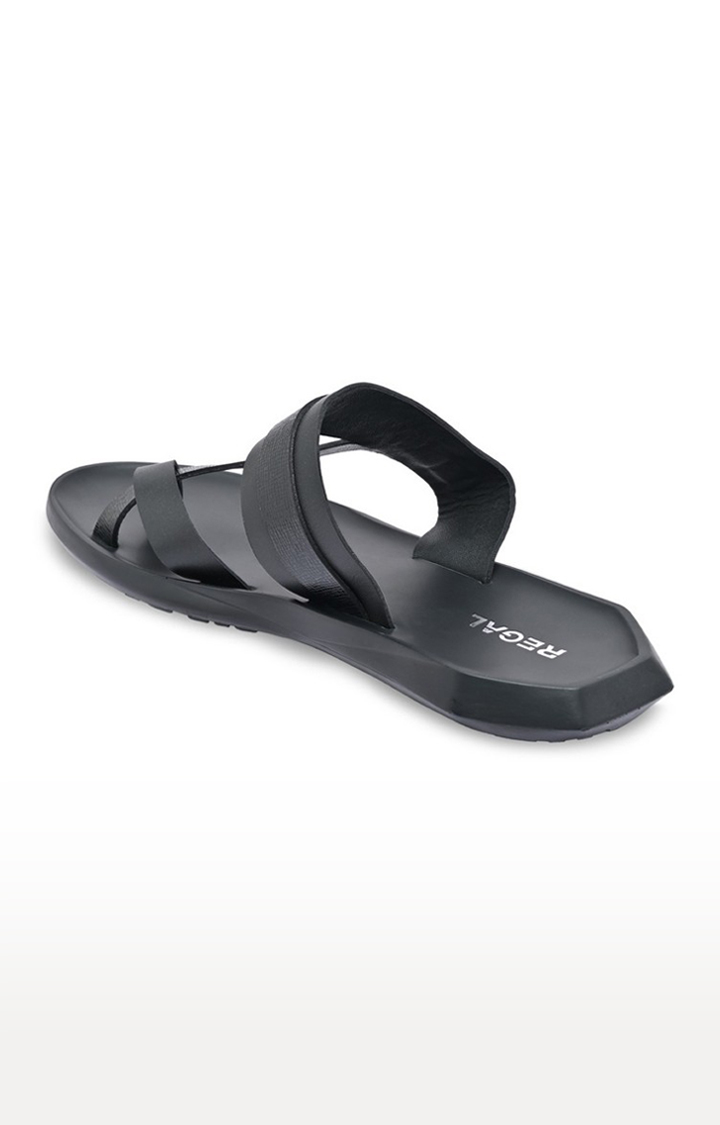 Men's Black Leather Sandals