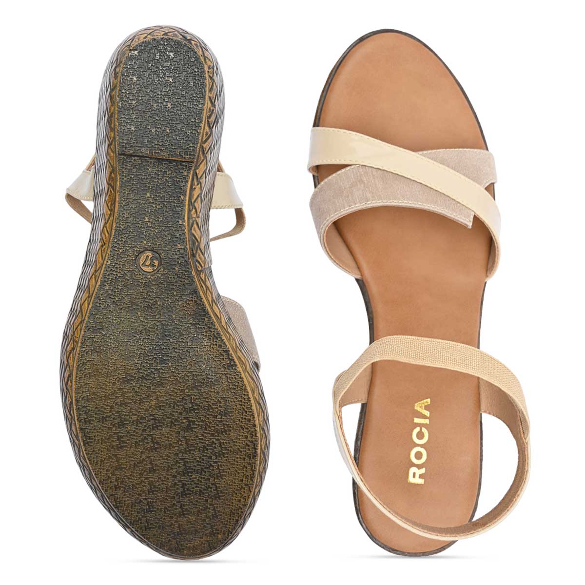 Rocia By Regal Beige Women Casual Wedge Sandals