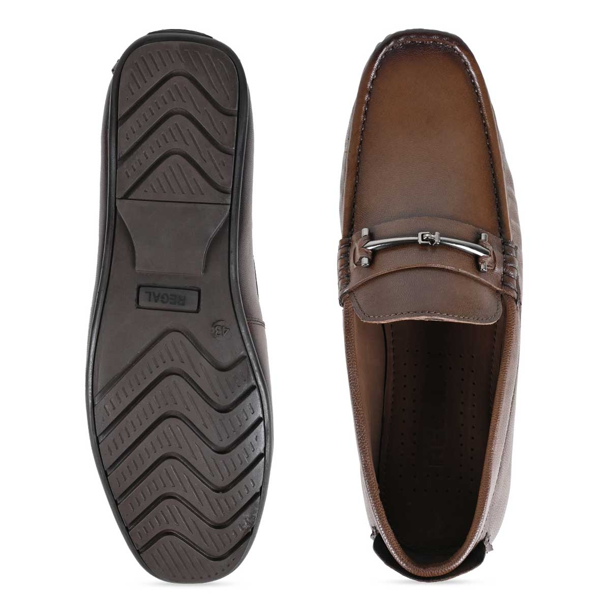 Regal | Regal Brown Men Casual Leather Loafers 4