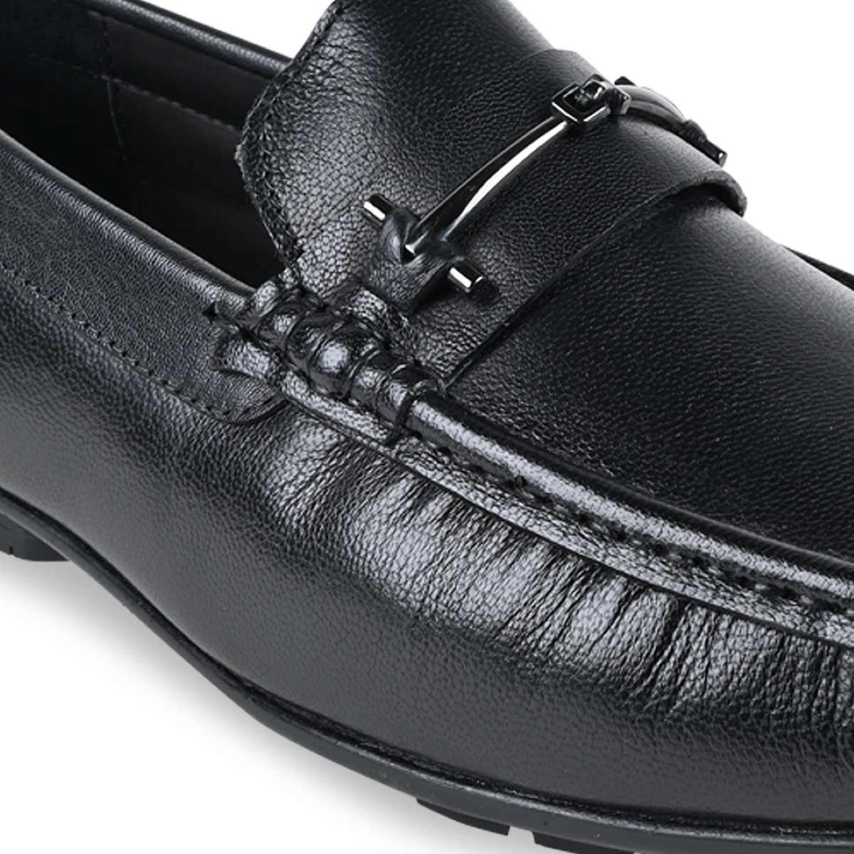 Regal Black Men Casual Leather Loafers