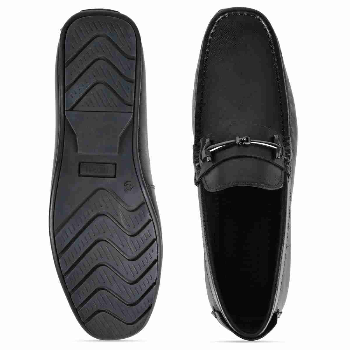 Regal Black Men Casual Leather Loafers