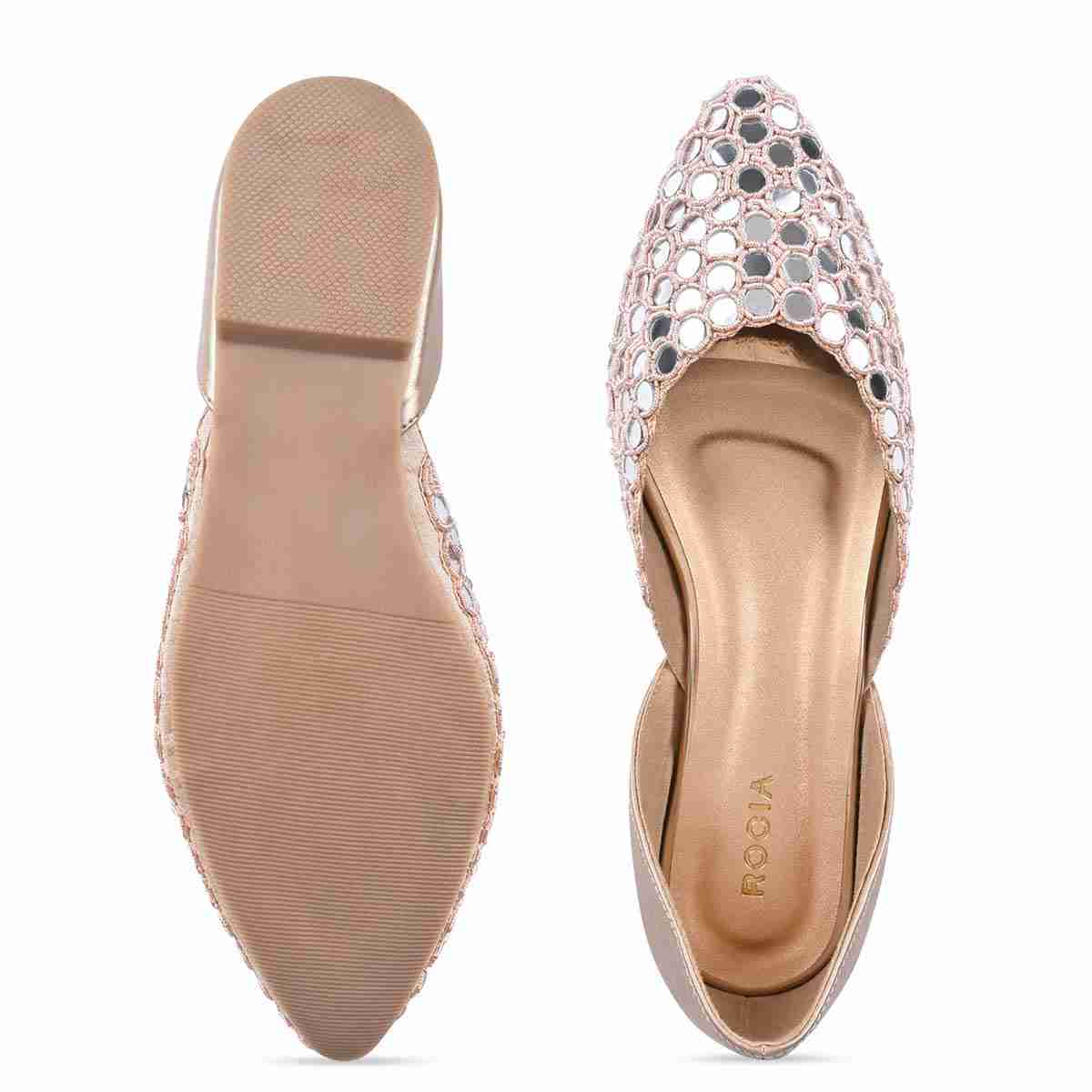 Regal By Rocia Rose Gold Women Abla Work Mojris