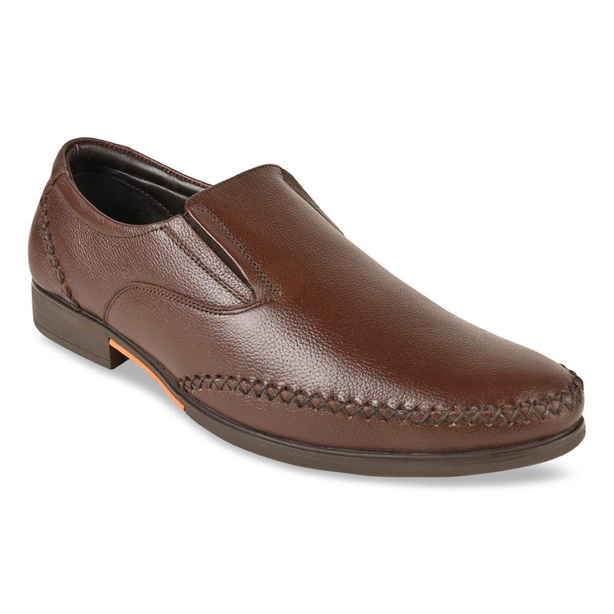 Regal Cherry Men Leather Slip Ons