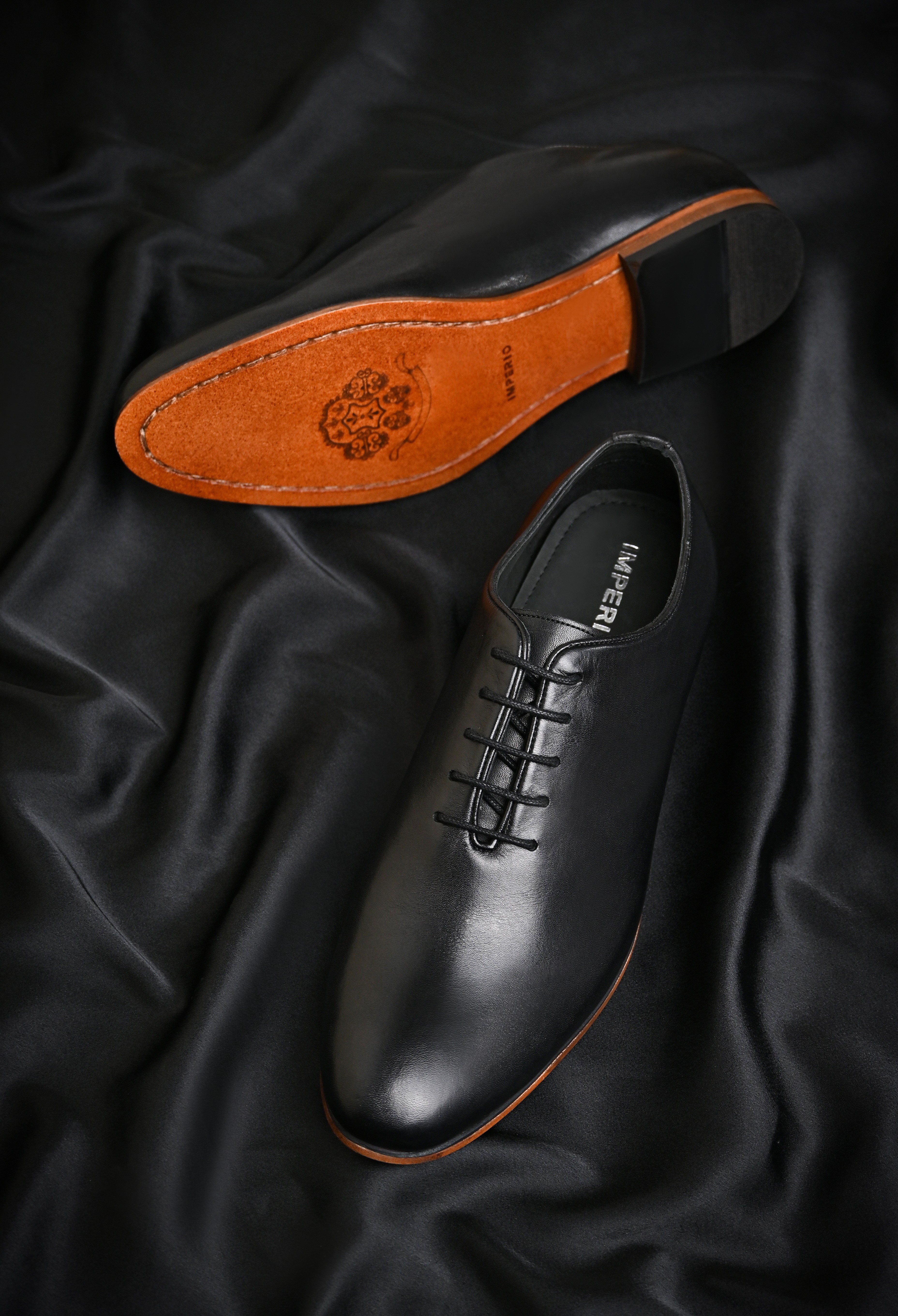 Imperio By Regal Black Men Formal Leather Lace Ups