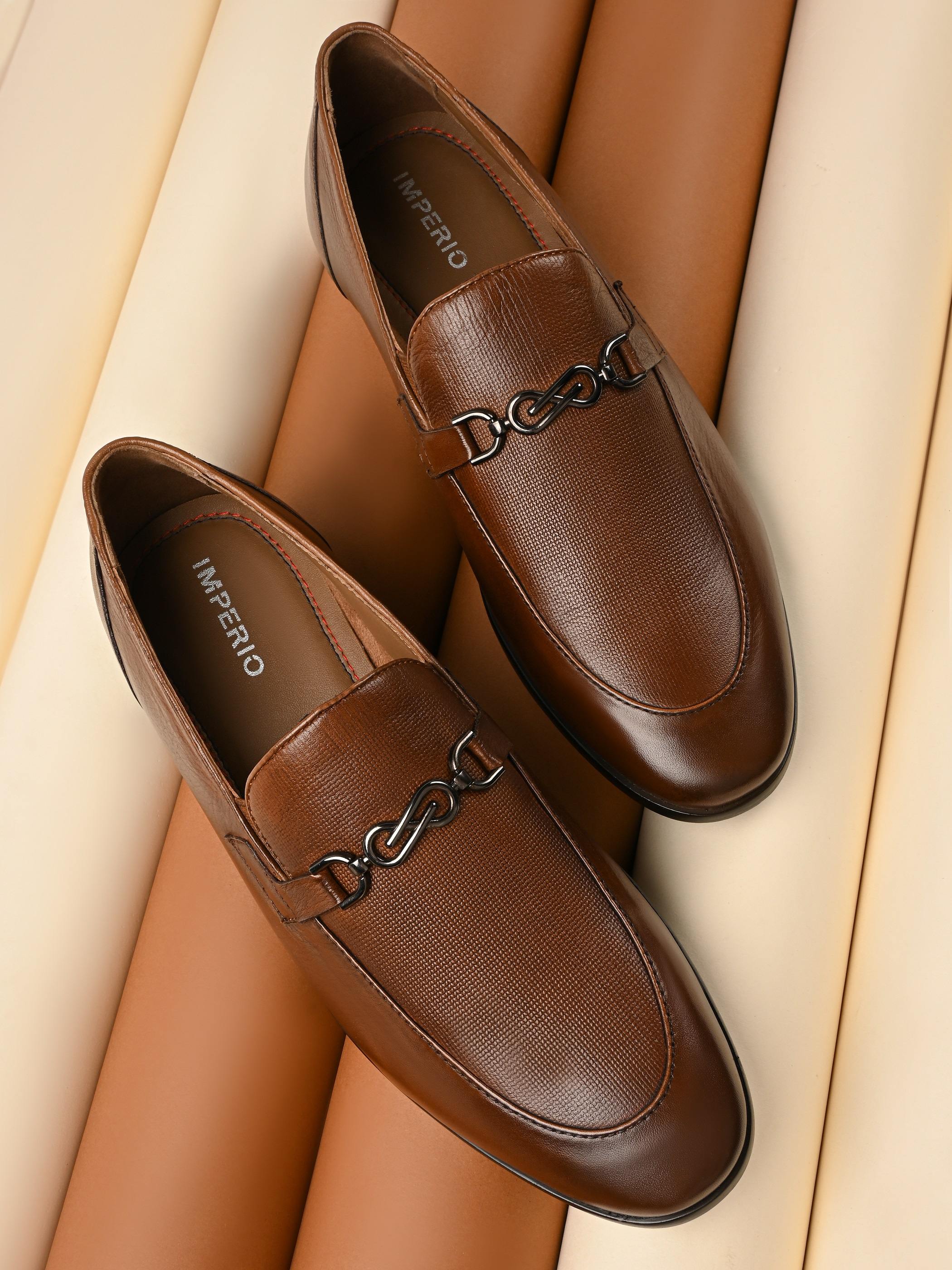 Imperio By Regal Dark Tan Men Classic Formal Shoes