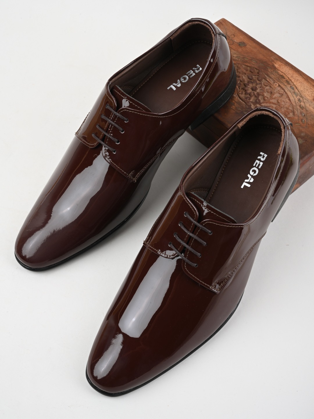 Regal Mens Patent Leather Formal Lace Ups