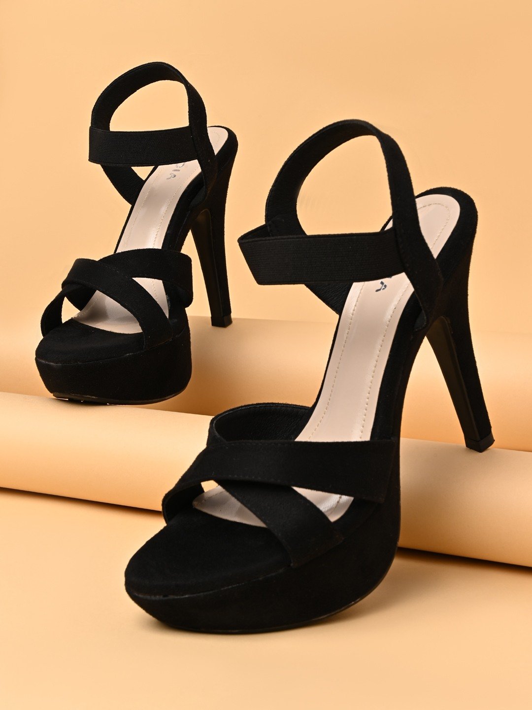 Rocia By Regal Black Women High Heel Stiletto Sandals