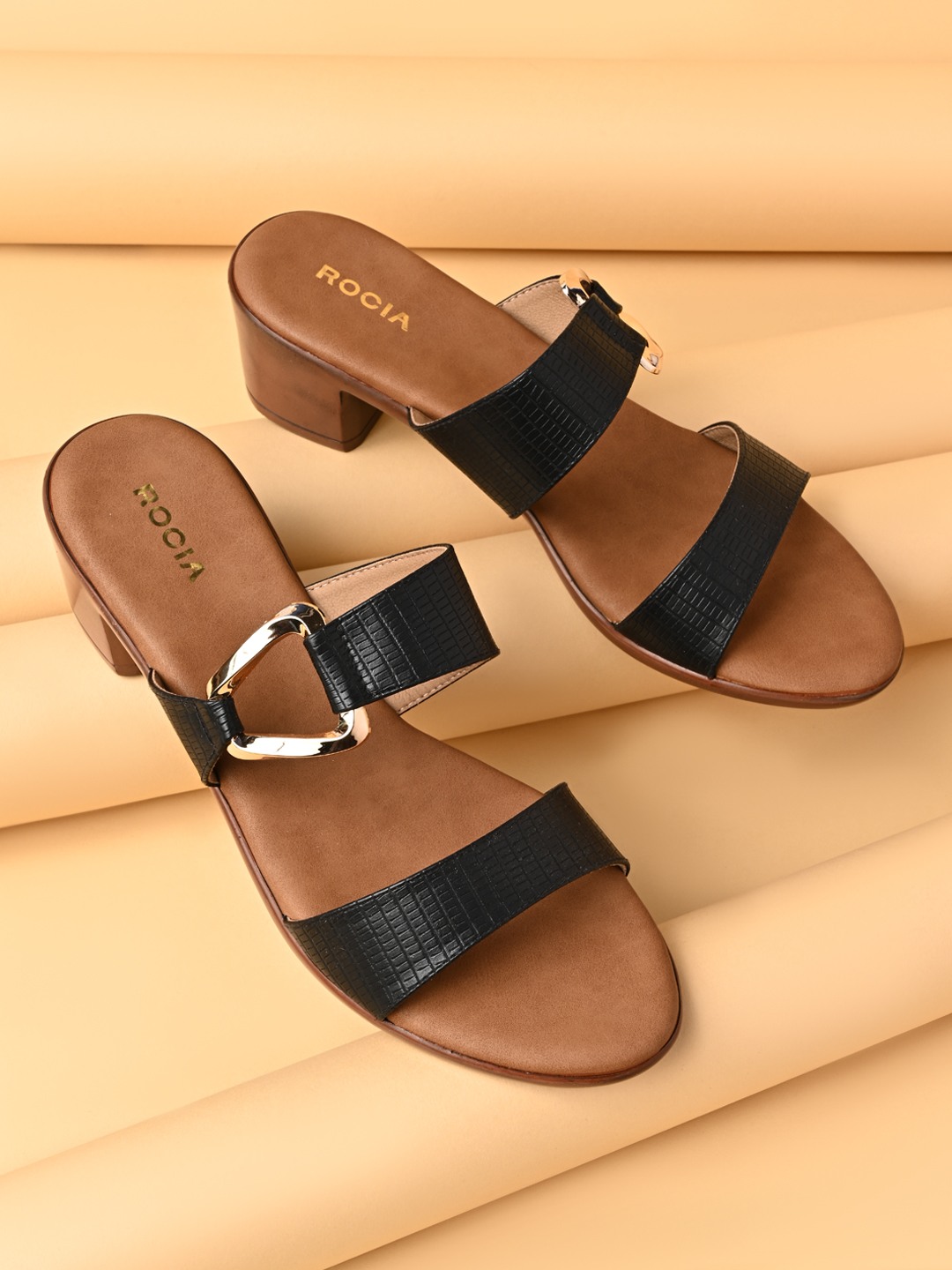 Rocia By Regal Black Women Block Heel Sandals