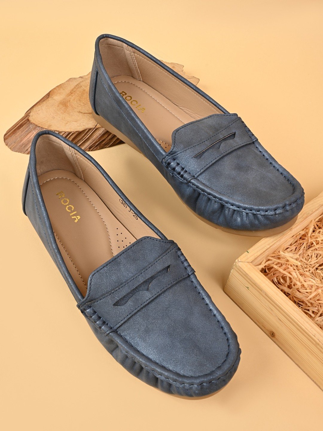 Rocia By Regal Blue Women Classic Saddle Loafers