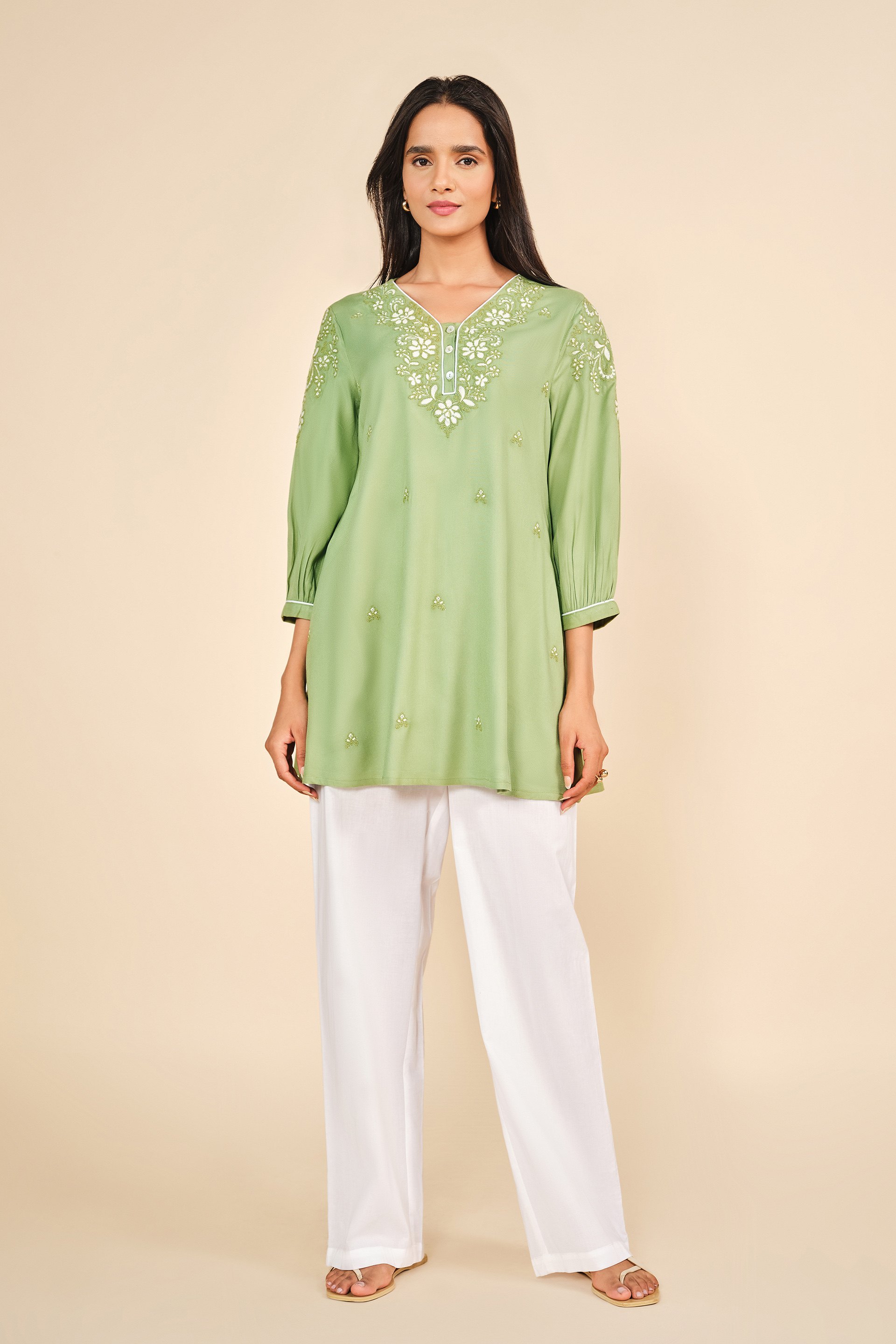 GD Sage Green Casual Wear  Tunic