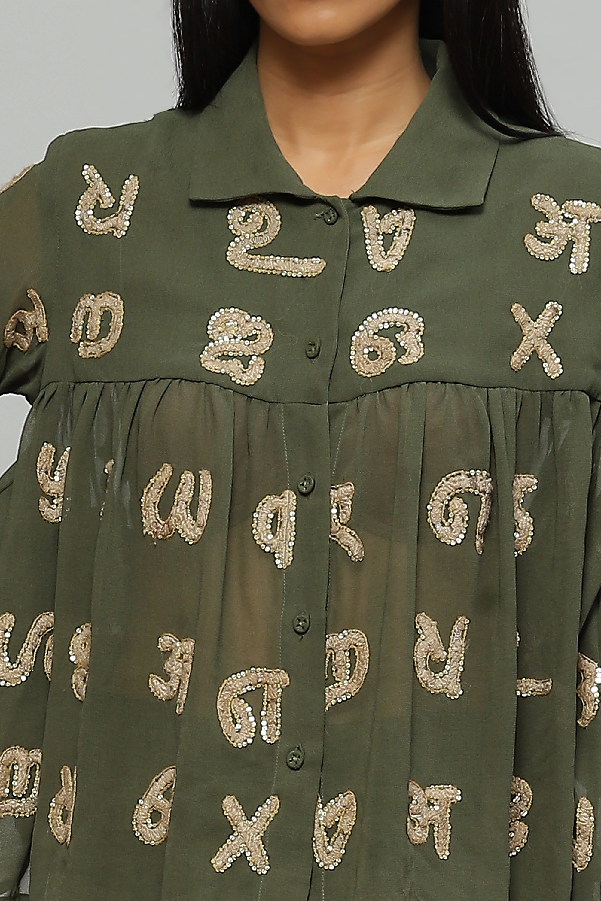 Embroidered And Sequinned Top